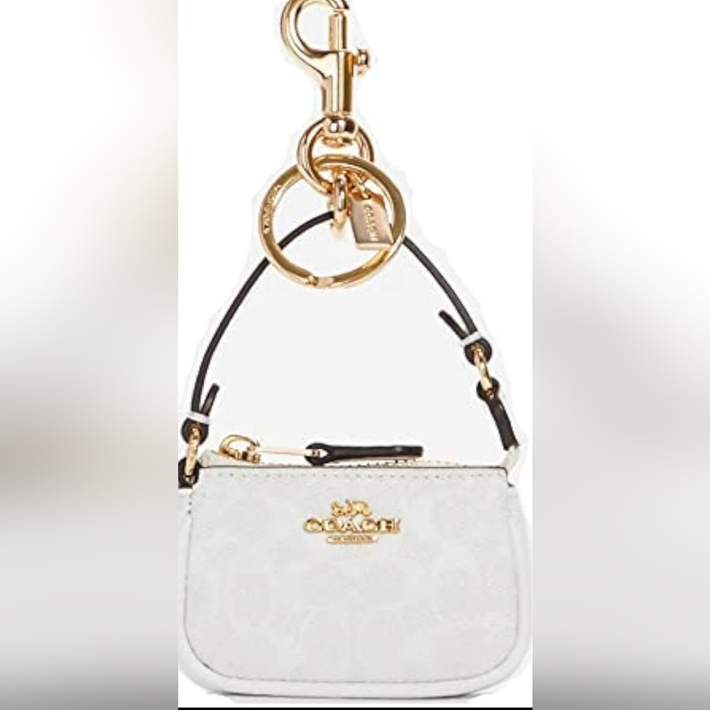 Coach Outlet Mini Nolita Bag Charm In Signature Canvas